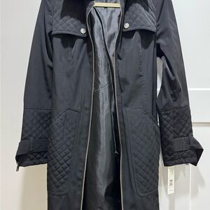 NWT Kenneth Cole Women’s Trench Black Coat size Small